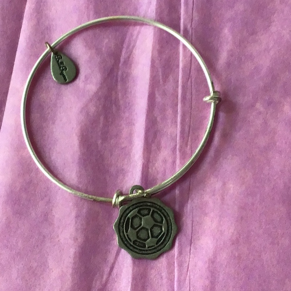 ☘️2/$10☘️Bella Ryann Silver Color Tone Charm Bracelet Soccer, as shown